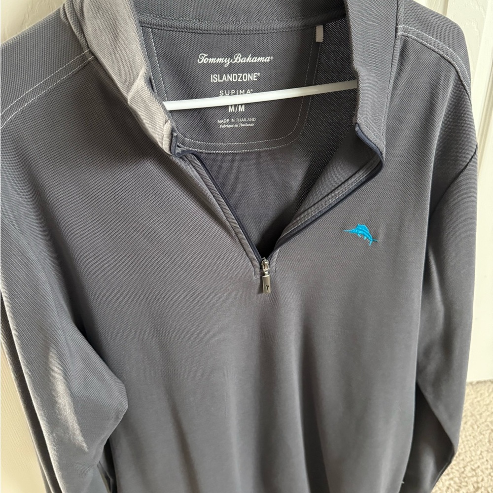 Tommy Bahama Gray Quarter-Zip Pullover